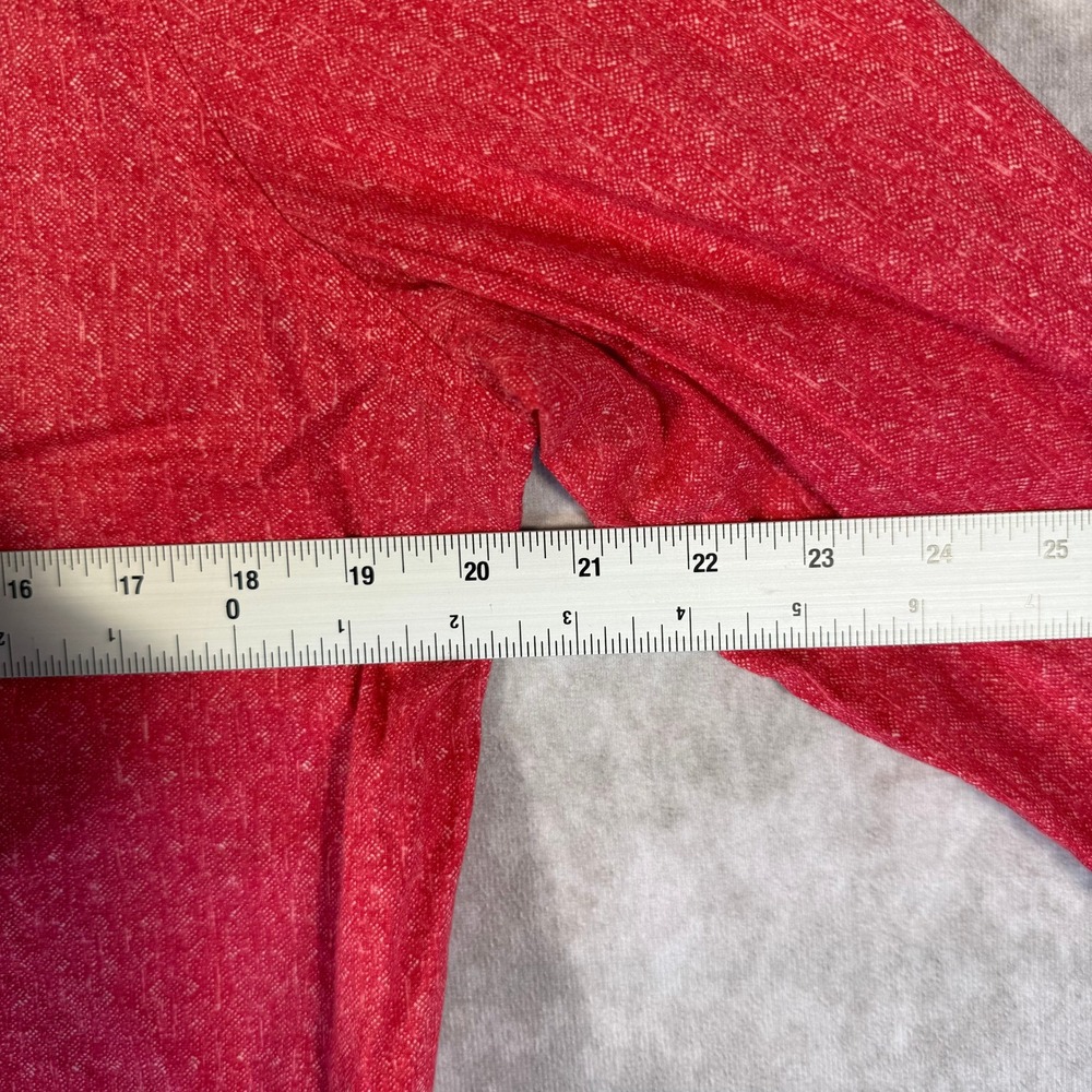 Lauren Jeans Co Ralph Lauren Button Down Women XL Red Cotton Long Sleeve Preppy - Picture 6 of 8